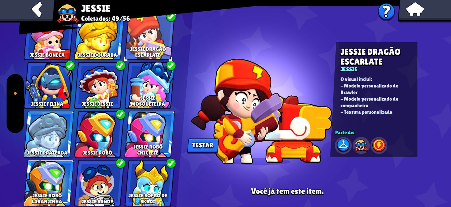 CONTA RARA DE BRAWL STARS COM COLT DESAFIANTE E +500 SKINS (70K de troféus)