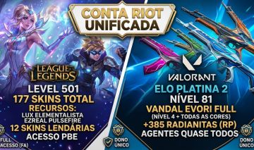 CONTA RIOT UNIFICADA (LEAGUE OF LEGENDS + VALORANT)