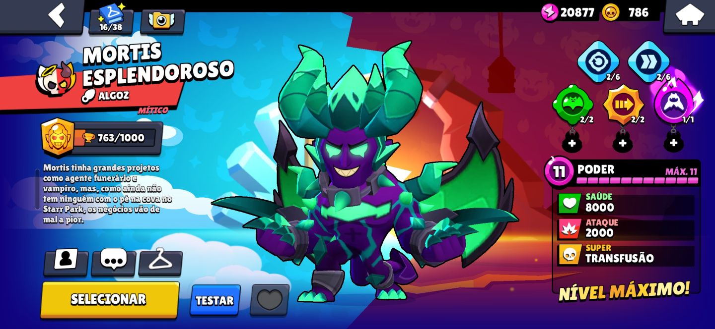 CONTA DE BRAWL STARS 30K 83/103 COM SKINS RARAS