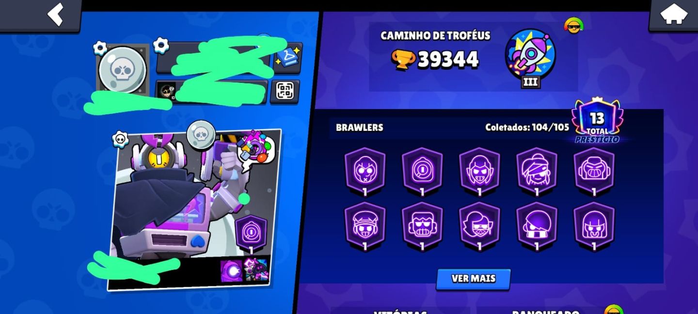 CONTA DE BRAWL STAR COM 39K+ TROFÉUS E MUITAS SKINS