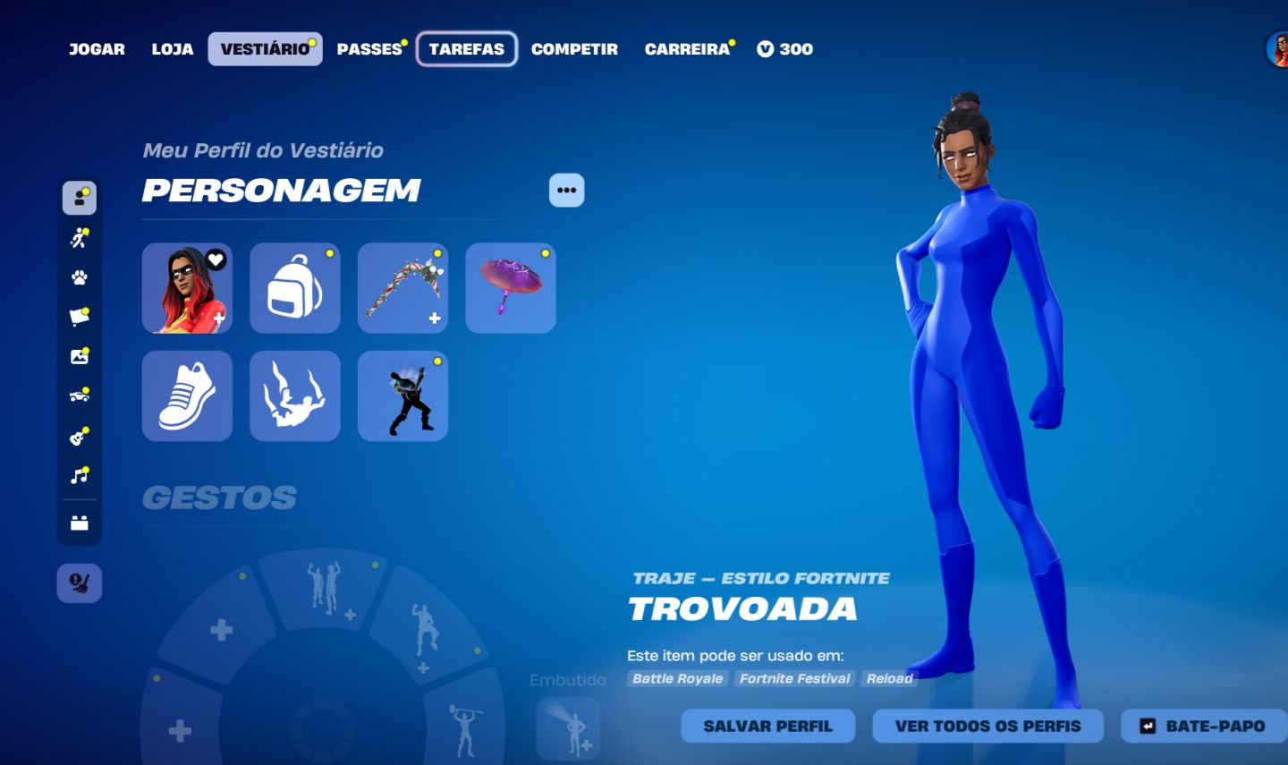 CONTA DE FORTNITE COM 122 SKINS E PICARETA MACHADO DOCE / CONTA MUITO BOA!!!