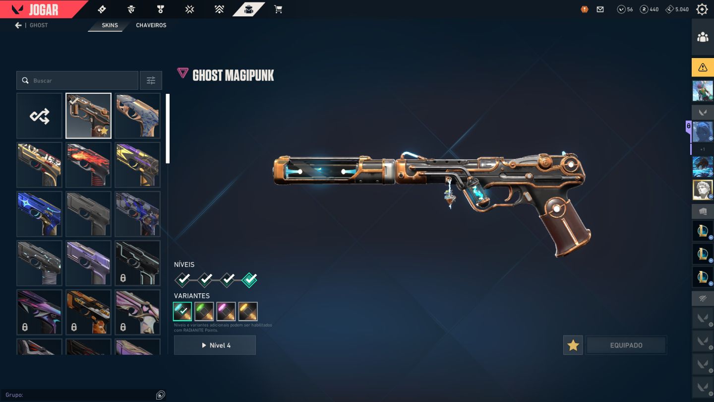Conta valorant varias skins (LVL +200)