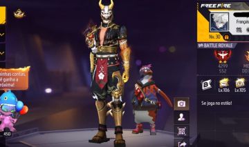 Free Fire (FF) - Conta com ump atributada e skins.