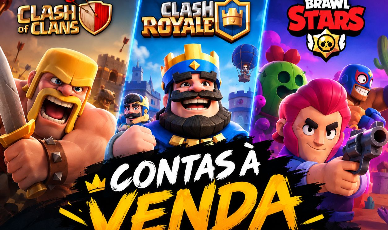 Venda de conta de Brawl Stars, Clash of Clans e Clash Royale em um unico email !