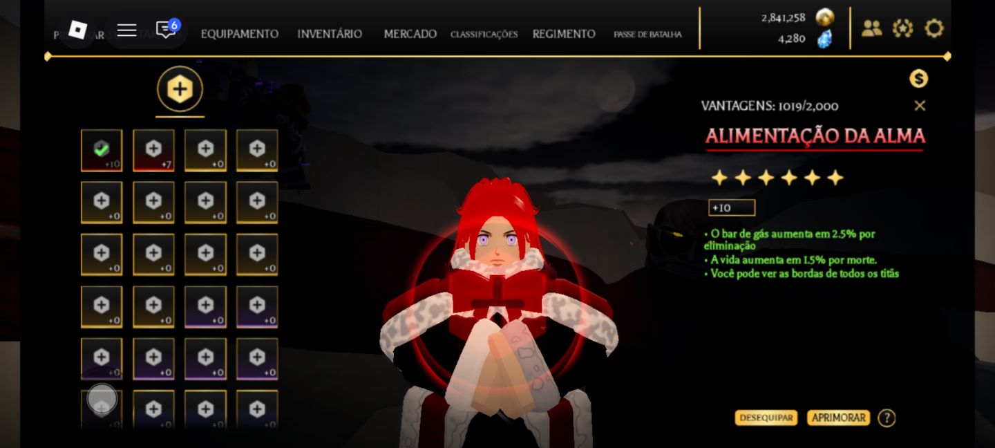 CONTA DE ROBLOX MUITO BOA DIVERSAS COISAS FOCADA EM AOTR E OUTROS