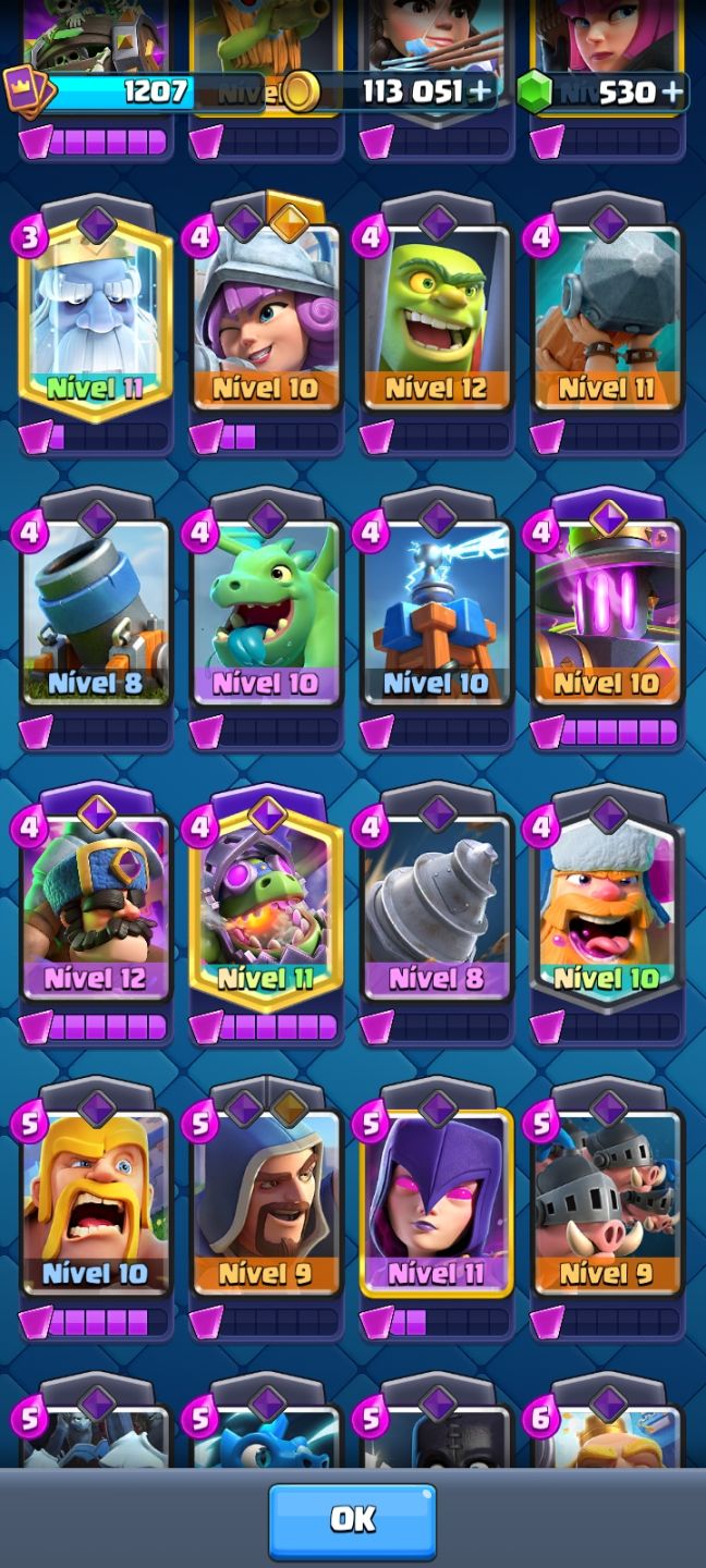 CONTA CLASH ROYALE | 6.161 TROFÉUS | 117/122 CARTAS | 712 VITÓRIAS