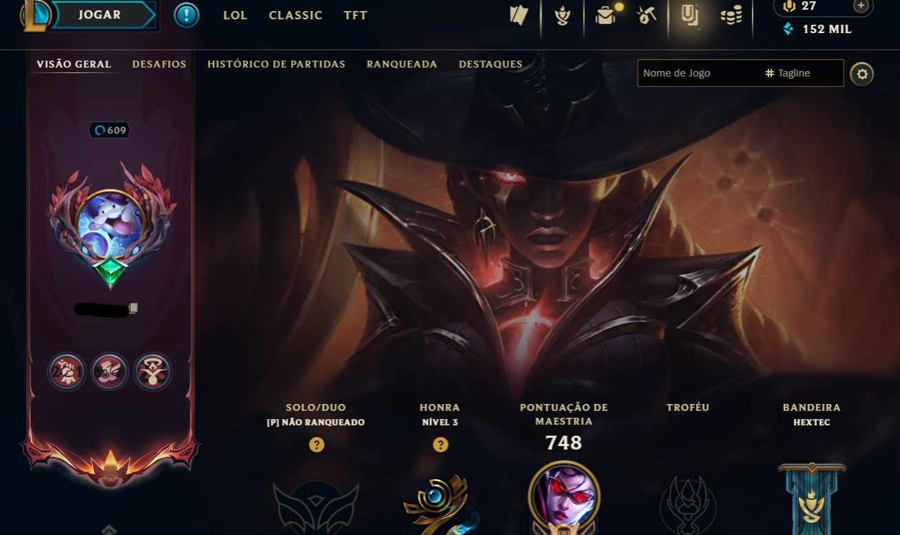 CONTA UNRANKED - 326 SKIN - FULL CHAMP + PREÇO BAIXISSIMO! - 100% SEGURA!