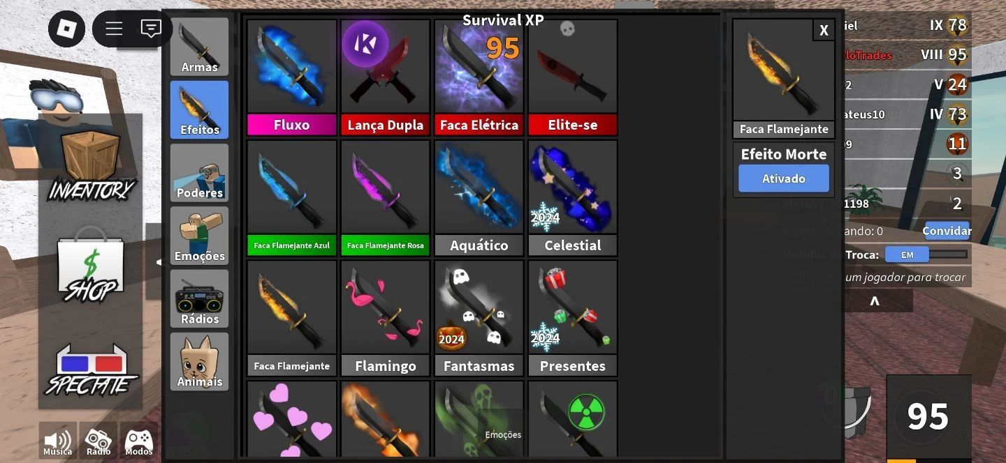 CONTA ROBLOX MM2 E ETC
