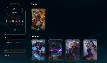 CONTA LOL LVL 25 | 5 skins