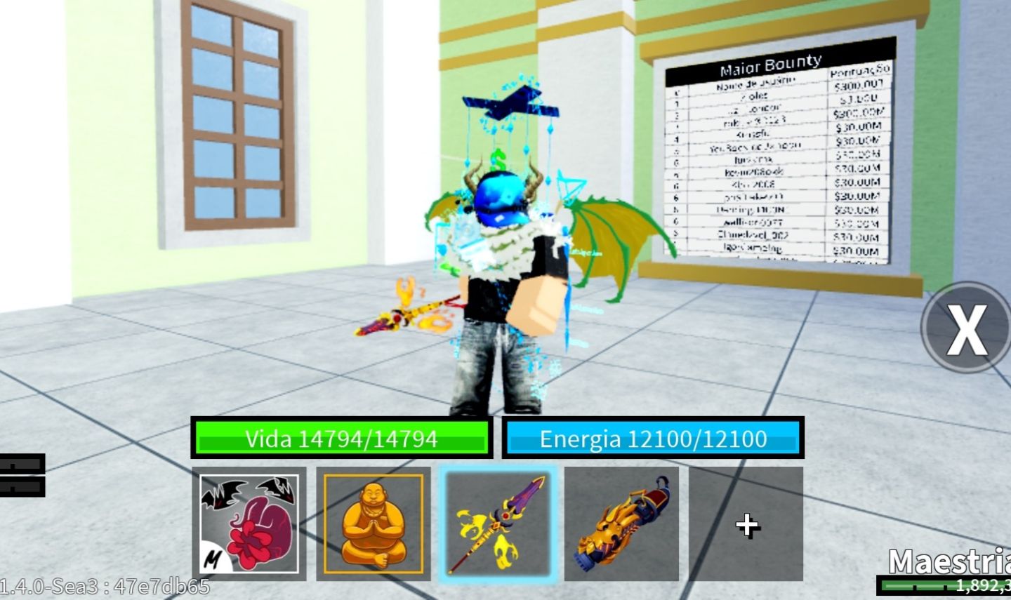 Conta Blox Fruits Nível MAX (2800) | Sanguine Art MAX (600) + Buddha