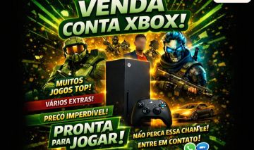 Conta Xbox, com vários jogos e alguns platinados.