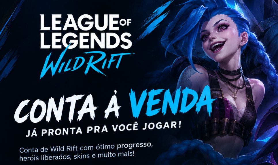 Conta wild rift com skin de passes, skin lendaria e miito mais