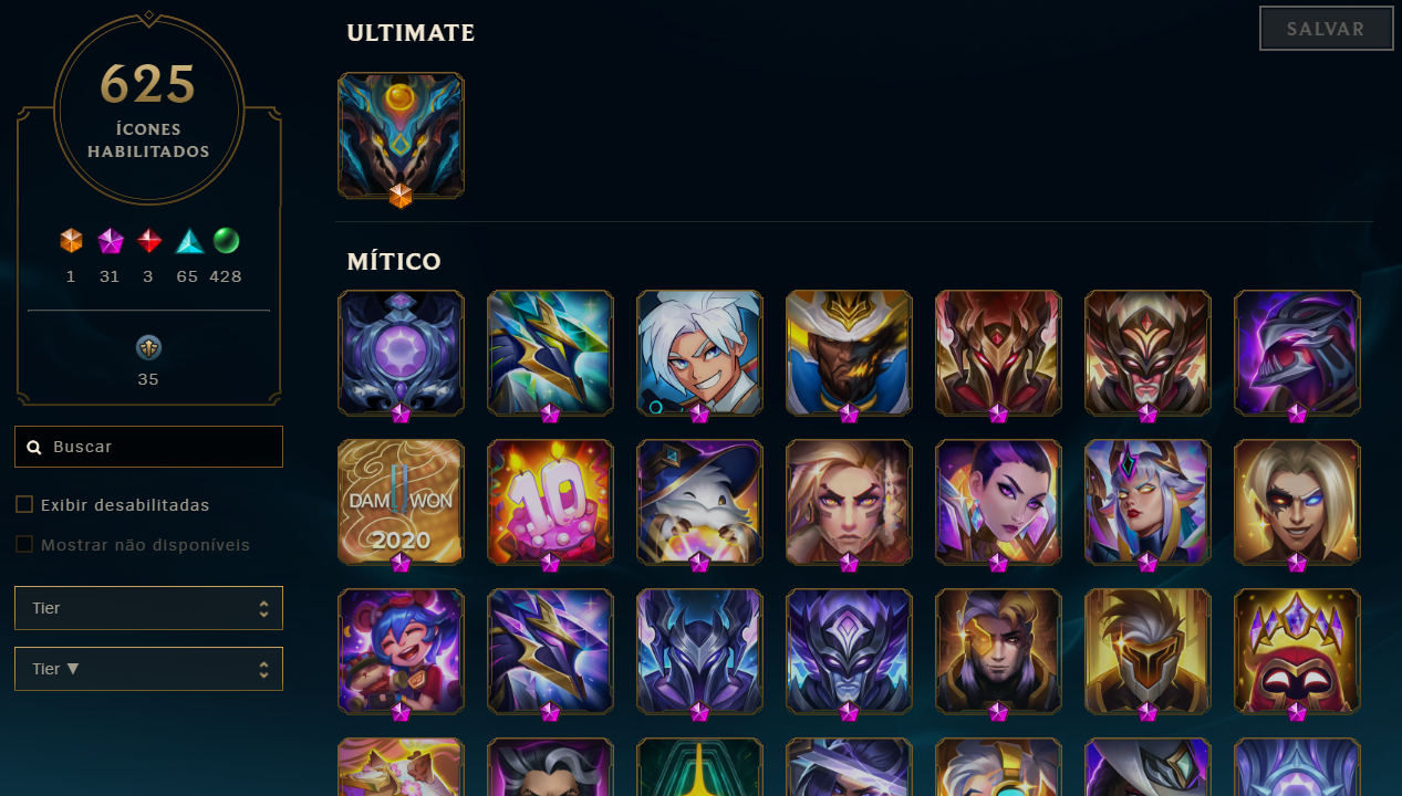 Conta LoL nivel 1080 514 skins +R$3k lol +R$400 valorant