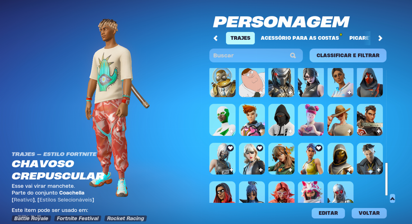 Conta Epic Games Fortnite BR Com Skins + Cosméticos Full Acesso!