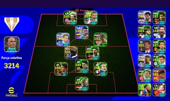 Conta efootball muito upada com jogadores raros