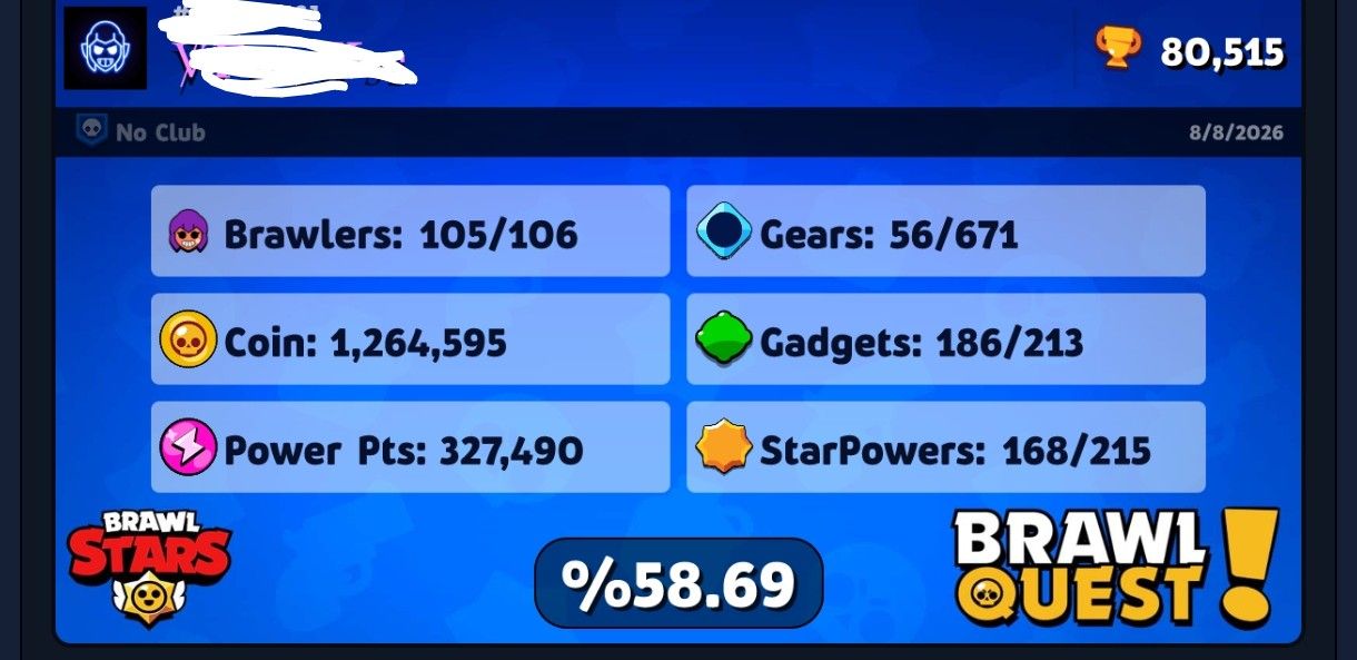 CONTA DE BRAWL STARS MUITO RARA, QUASE FULL, COM SKINS EXCLUSIVAS