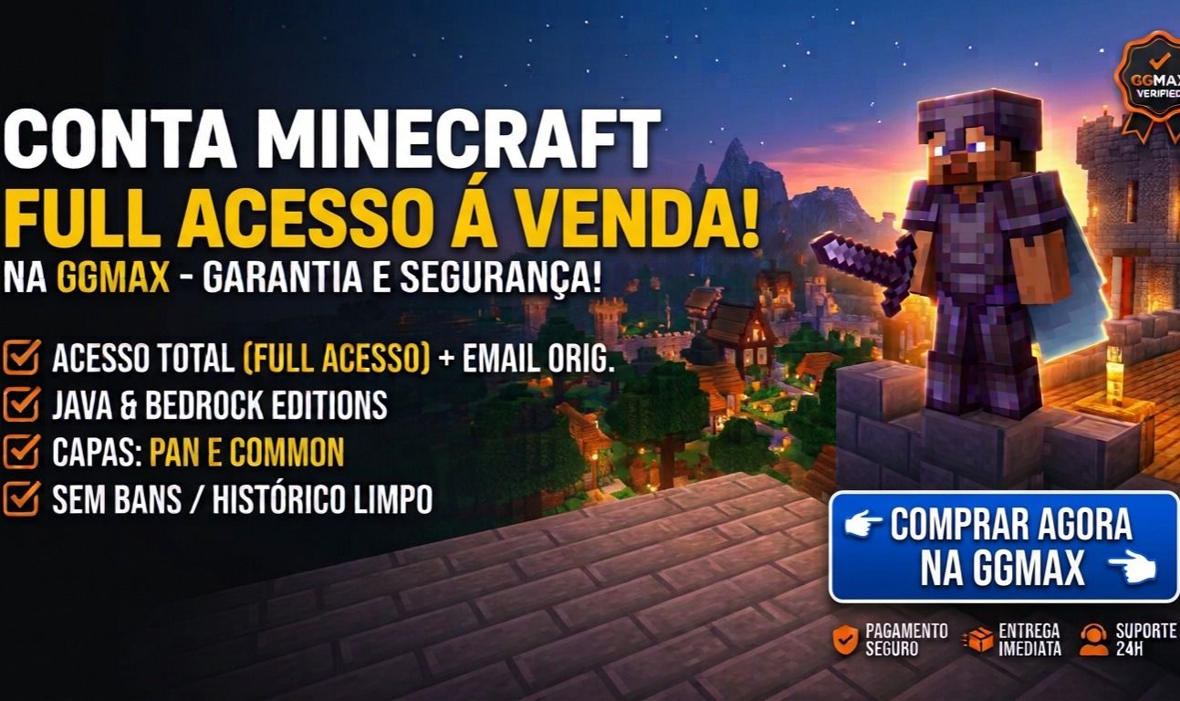 Conta Minecraft Original Java + Bedrock | Full Acesso