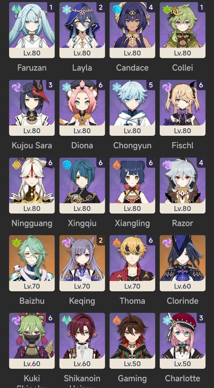 CONTA GENSHIN IMPACT COM NICOLE+YELAN C1 E OUTROS T5, E CONTEUDO PRA EXPLORAÇÃO