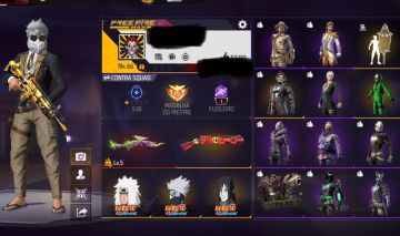 CONTA FREE FIRE À VENDA com várias Skins