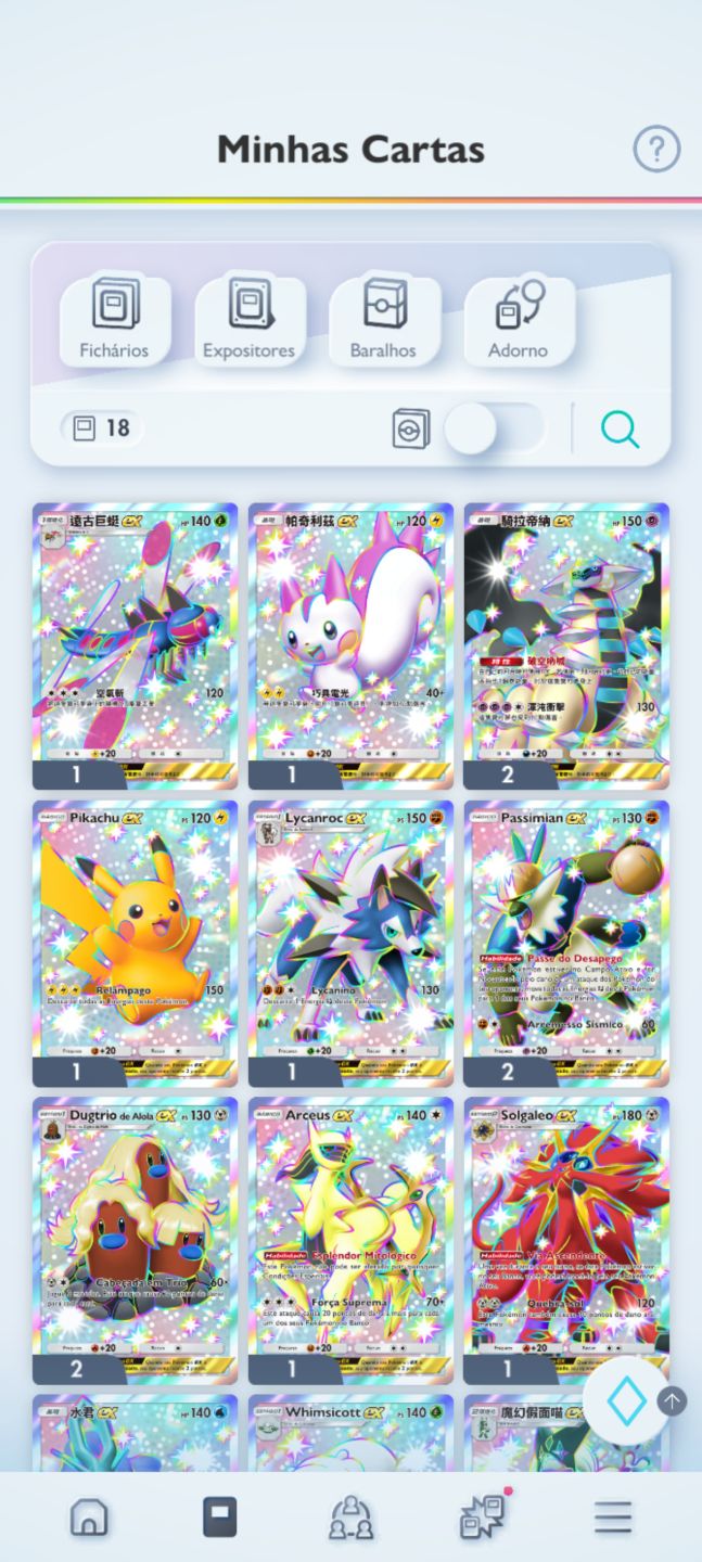 PROMOÇÃO Conta Pokémon TCG com 4 cartas douradas e mto mais, confira fotos!