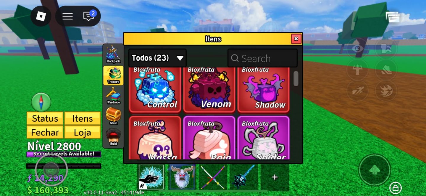 Conta avançada com raça v4 no Blox Fruits (valor negociável
