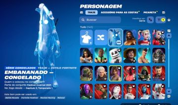 Conta de fortnite com diversas skins e itens icônicos