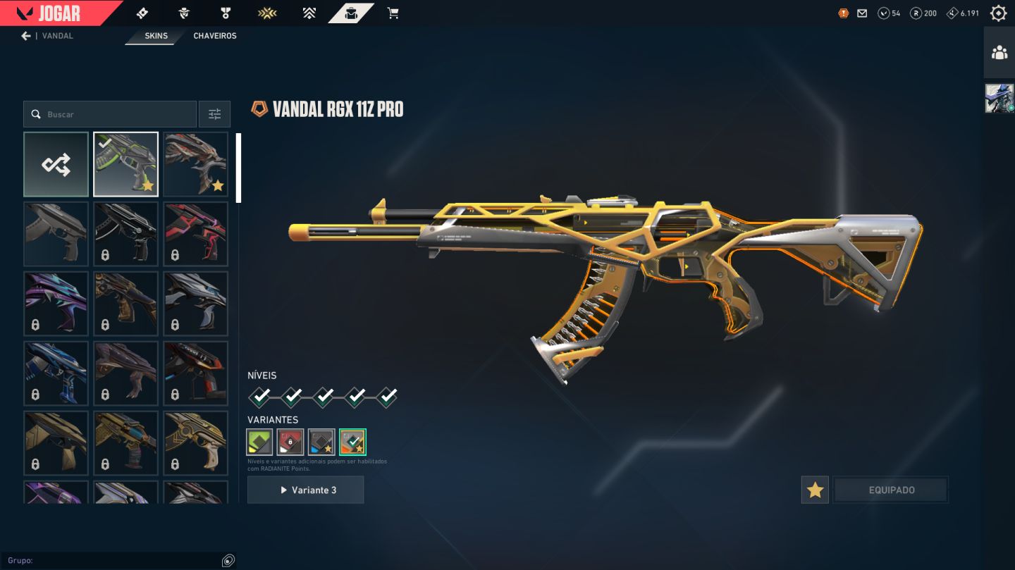 CONTA IMORTAL COM SKINS - FOICE CEIFADOR - 2 VANDAL - ETC
