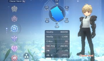 Conta Ragnarok M Eternal Love Bem upada fazendo todos conteudo