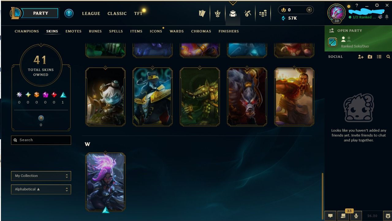 Conta Nível 30 - (Com os 10 jogos) - Yasuo Tinta Sombria - 57K de EA