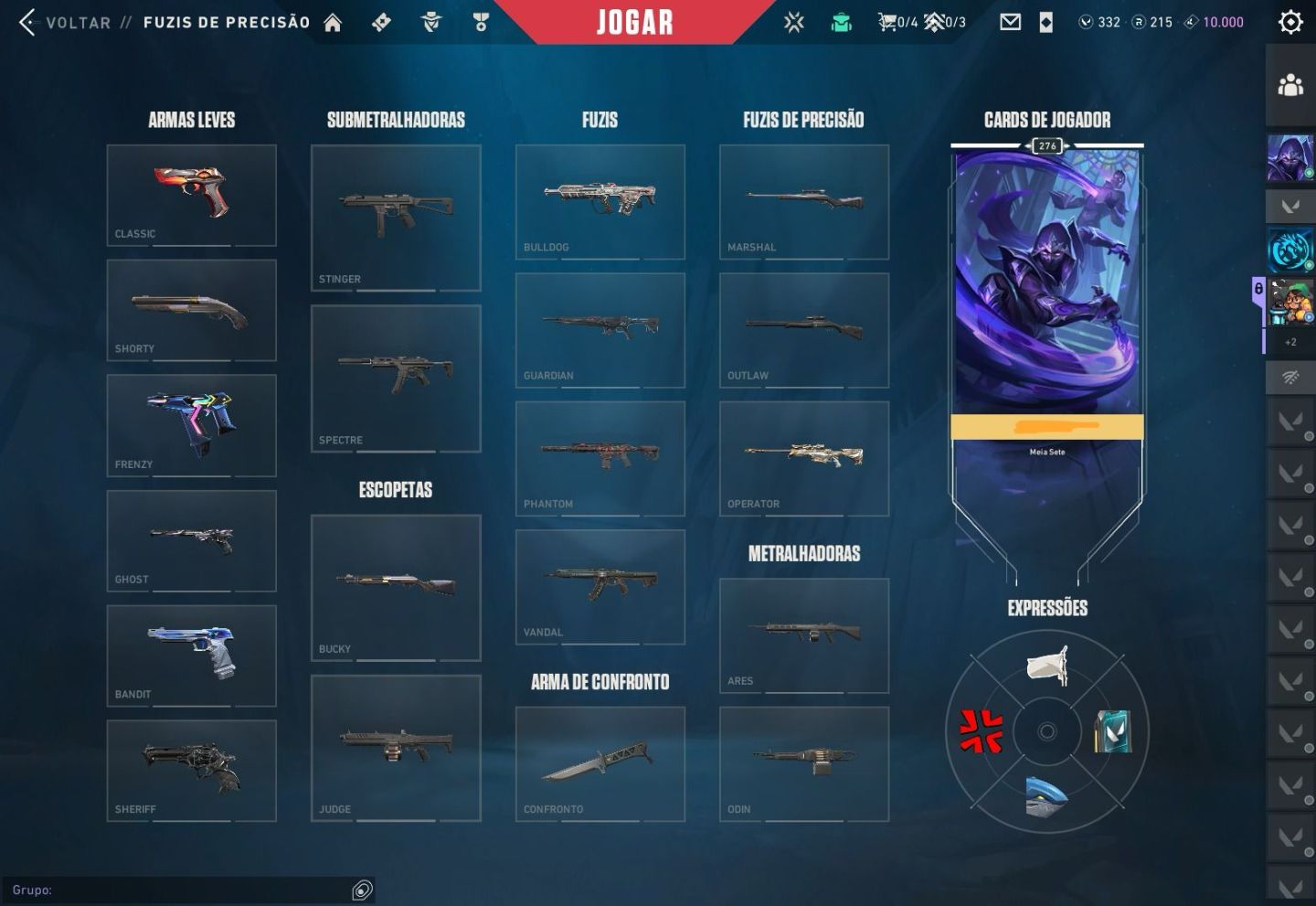 CONTA VALORANT 20+ SKINS | LVL 276 | ASCENDENTE 2
