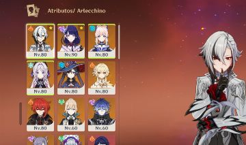 GENSHIN Flins, Allerchino, Raiden+bis, Citlali, Kokomi, 6 armas T5