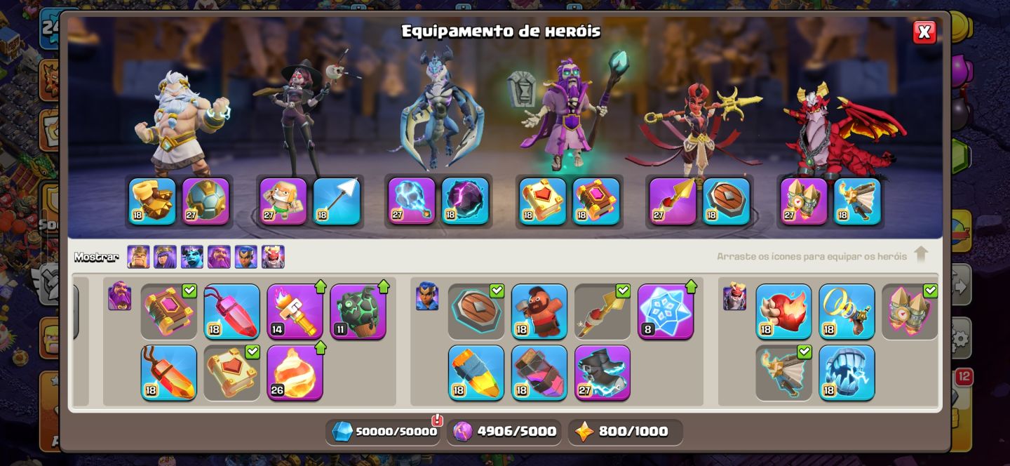 CV 18 SEMI-FULL CONTA BOA PRA LIGA DE CLANS