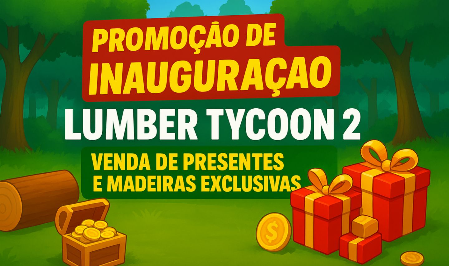 [PROMOÇÃO INALGURAÇÃO] MADEIRAS EXCLUSIVAS LUMBER TYCOON 2 - PRESENTES E MAIS
