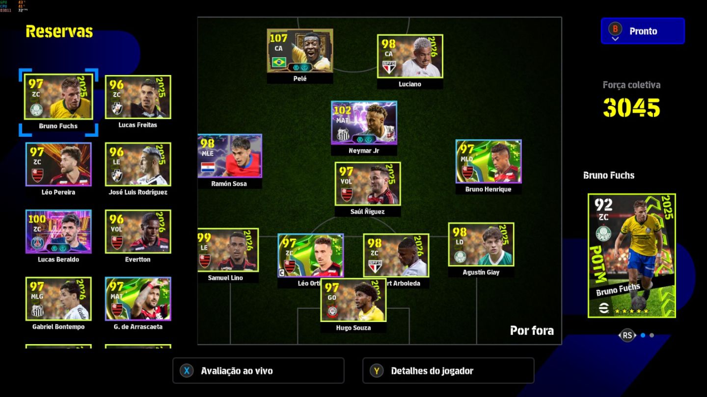 Conta PC Steam Pelé 108, Varane 107, Van Dick 105, Kahn 106, Bergkamp 105 e CIA