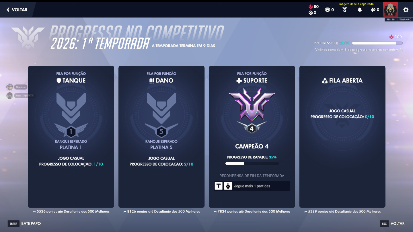 Elojob overwatch de um top 200 Rank Campeão