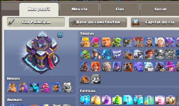 CONTAS CLASH OF CLANS CV15 Semi-Full(6 Construtor 95% Feito) +2kGemas