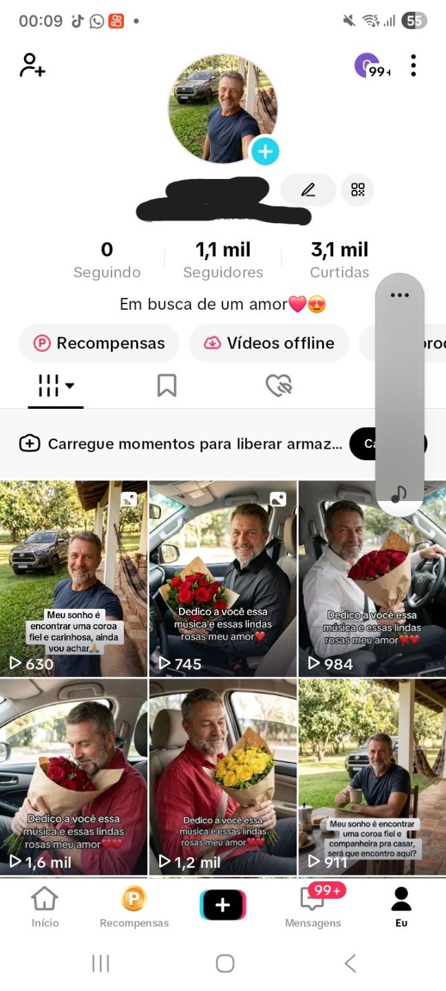 CONTA TIK TOK COM LIVE ESTÚDIO PC ATIVO (SEM DOCUMENTO VERIFICADO OU VINCULADO)