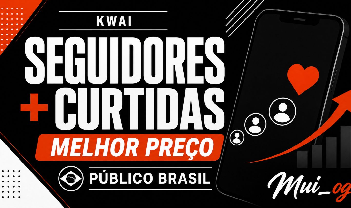 Kwai Seguidores e curtidas Brasil | MELHOR PREÇO | Muiog