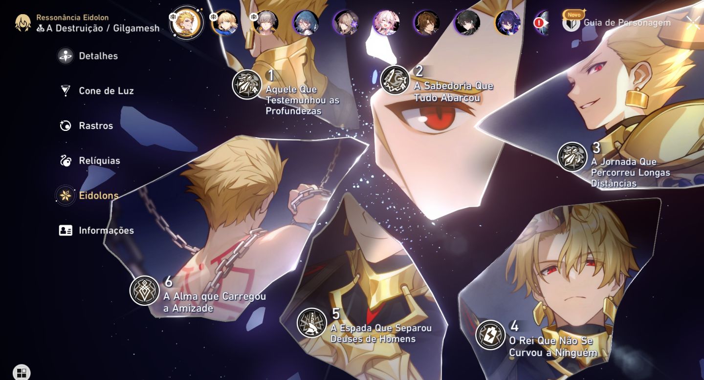 Gilgamesh E6S1 + Saber E0S1 - Honkai Star rail