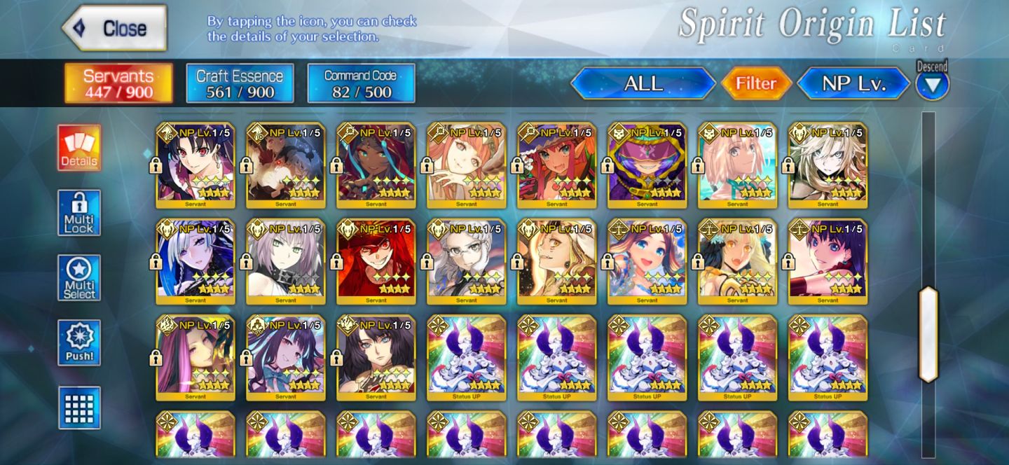 FGO NA OC1 | 36 SSR (39 NP) | 6x Black Grail | Full Meta Supports