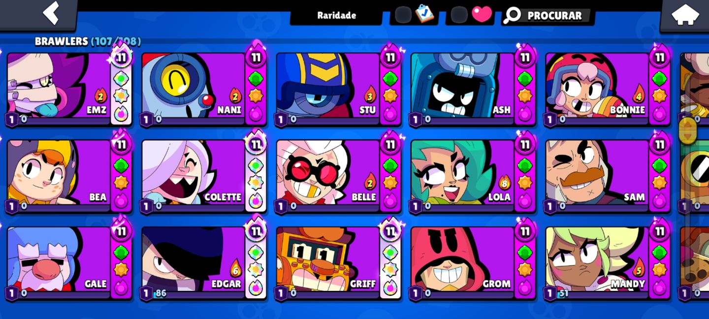 CONTA DESDE 2018 COM 8 ANOS DE JOGO, 39 BRAWL PASS E 3 PRO PASS, 50% DESCONTO!!!