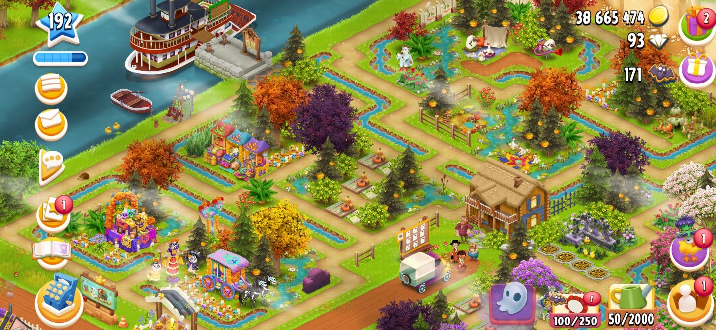 Conta Hay Day com MUITAS decorações compradas