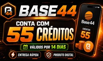 BASE44 | CONTA COM 55 CRÉDITOS | ENTREGA AUTOMÁTICA | MELHOR QUE LOVABLE