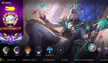 CONTA WILD RIFT MAIN TOP COM ROSAS DE CRISTAIS E TURBO NEON