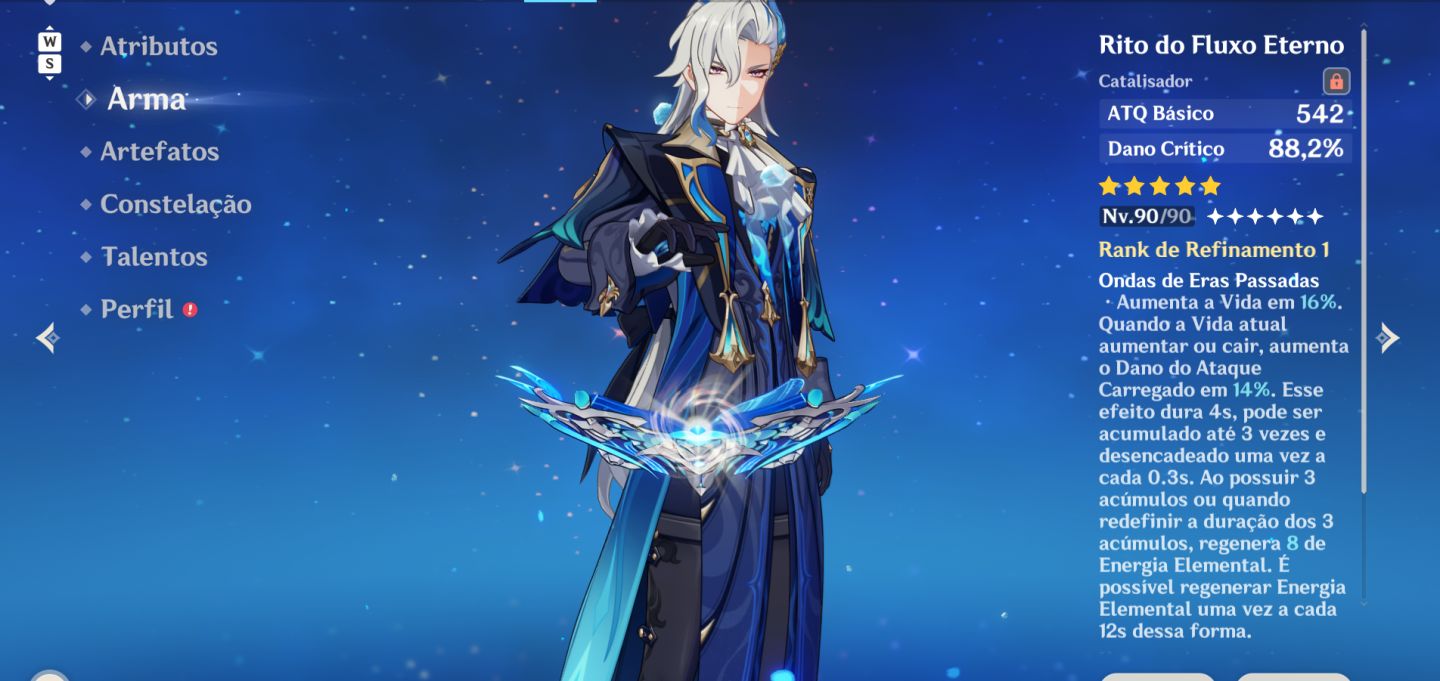 Genshin Impact AR60 |Server Europeu| varios 5 estrelas e Armas Assinaturas