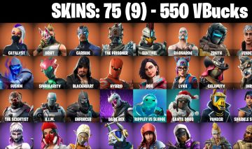 161 Skins - Carbide, Drift, Ragnarok, Calamity, Catalyst, 550 vbucks