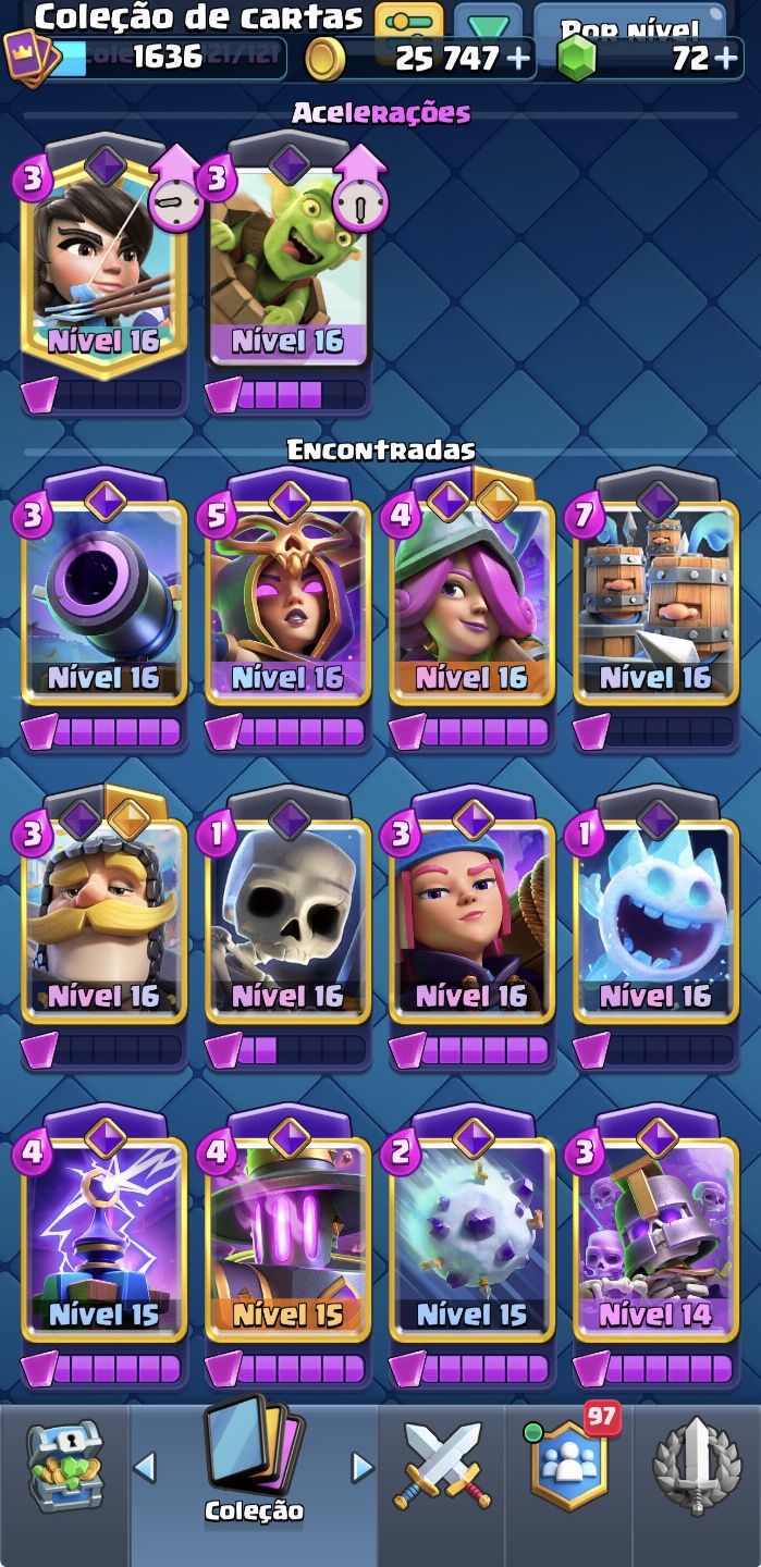 Conta Clash Royale 12K +2.6 Full lvl 16 + Torre 16