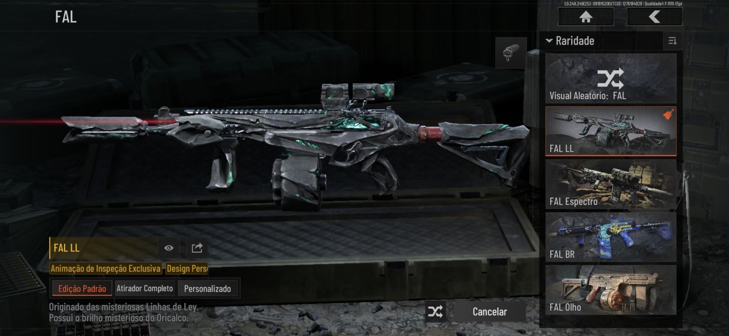 Skins de arma de personagem melhor