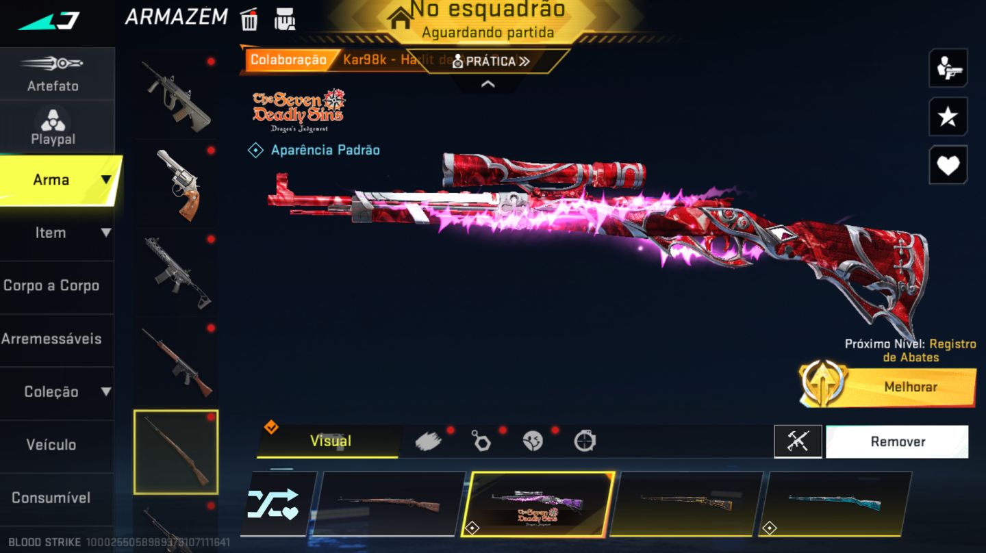 Conta Blood Strike Full Com Facas E Muitas Skins Ultra