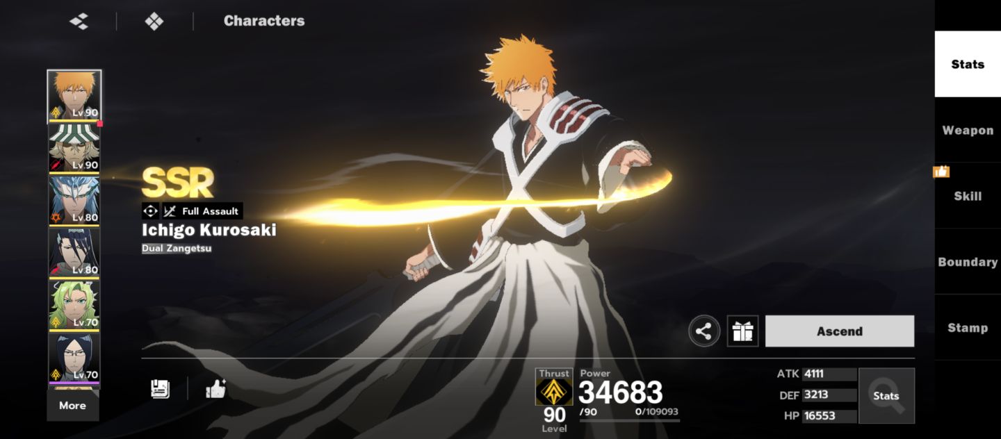 Conta de Bleach soul resonance